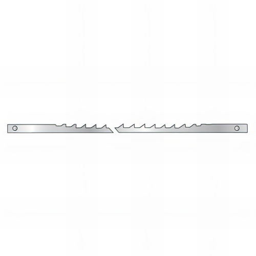 Lot de 12 lames de scie à chantourner avec ergots Lu. 127 mm Largeur 2,0 mm Ep. 0,25 mm 18,5 Tpi corne et os - 2903.12 - Leman