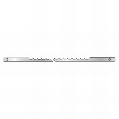 Lot de 12 lames de scie à chantourner avec ergots Lu. 127 mm Largeur 3,0 mm Ep. 0,50 mm 7 Tpi pour bois - 2904.12 - Leman