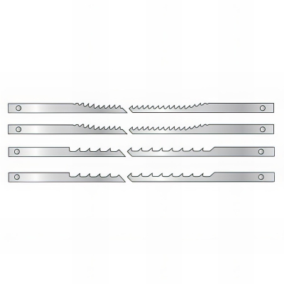 Assortiment de 12 lames de scie à chantourner avec ergots Lu 127 mm - 2949.12 - Leman