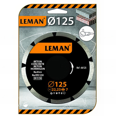 Disque diamant D. 125 x 2 x 22.23 mm - HT. 7 mm - Béton