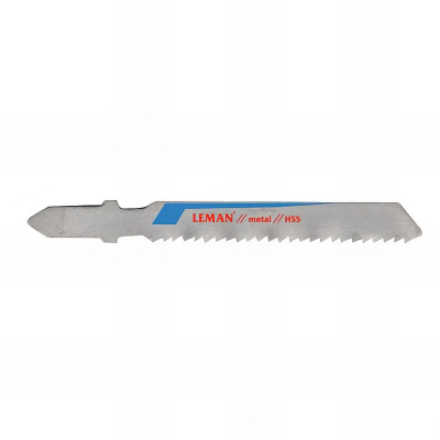 Lot de 5 lames de scie sauteuse HSS Lu. 50 mm pas 2 mm coupe parallèle pour métaux non-ferreux - 7104.05 - Leman