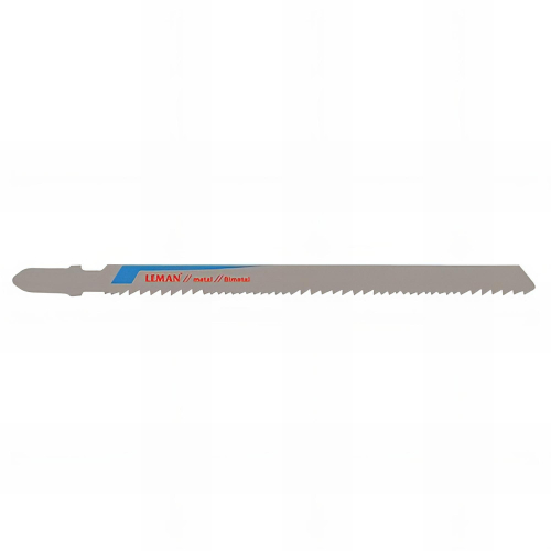 Lot de 5 lames de scie sauteuse bi-métal Lu. 110 mm pas 1 mm coupe fine pour inox - 7110.05 - Leman