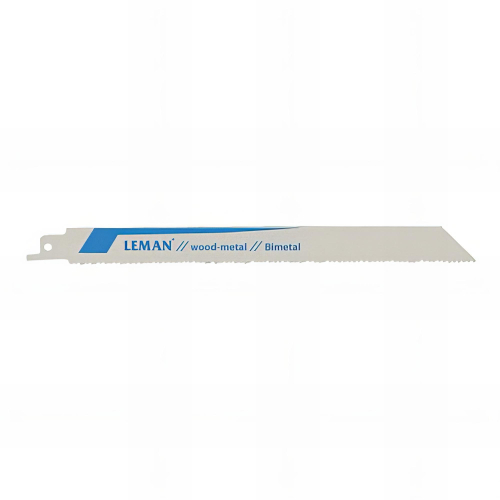 Lot de 2 lames de scie sabre bi-métal Lu. 210 mm pas 2,5 mm coupe droite pour bois et alu - 7705.02 - Leman