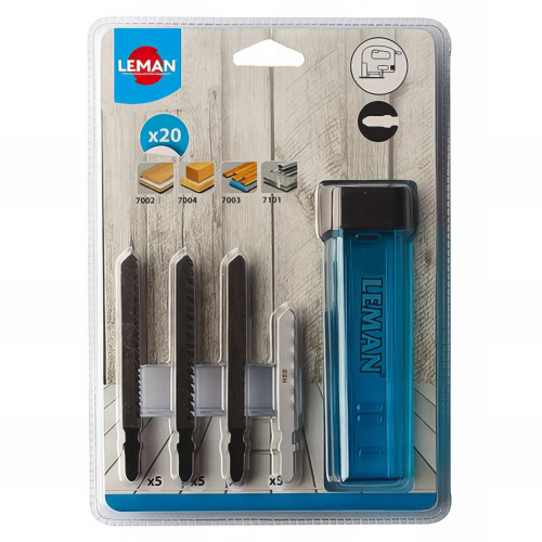 Assortiment de 10 lames de scie sauteuse pour bois et métal - 8051.10 - Leman