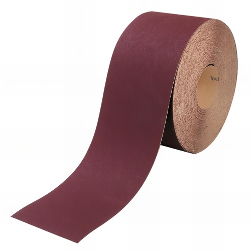 Rouleau papier corindon brun 120 mm x 25 m Gr. 40 pour bois et métal - 8212040 - Leman