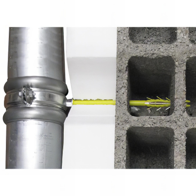 10 Fixations de descente d'eaux pluviales M7 x 210 mm - Cheville D. 10 x 200 mm - Zingué 2