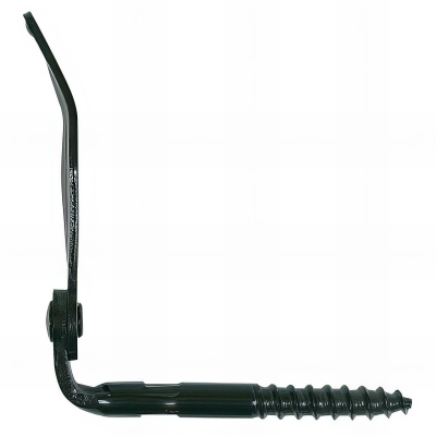 2 Arrêts de volet à visser pour matériaux pleins - Tige D. 10 x 110 mm - Noir