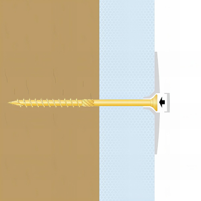 200 Rondelles d'isolation D.60 mm + Vis à bois L. 80 mm 2