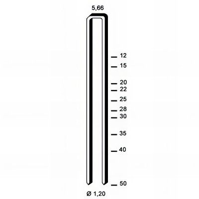 4000 agrafes E-30 INOX A2 - 5,66 x 30 x D. 1,2 mm - 6E-309 - Alsafix