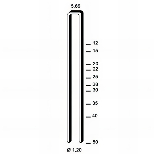 4000 agrafes E-30 INOX A2 - 5,66 x 30 x D. 1,2 mm - 6E-309 - Alsafix