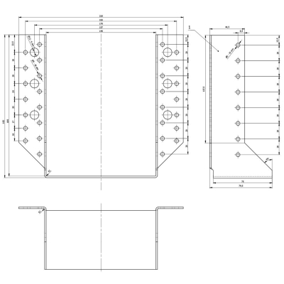 Sabot de charpente galvanisé à ailes extérieures - Larg. 140 x Ht. 180 mm 2