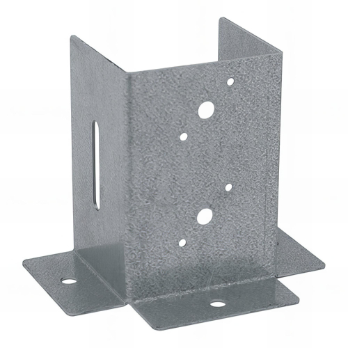 Pied de poteau ouvert galvanisé à visser - 101 x 150 x 2 mm