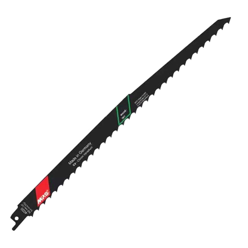2 Lames scie Sabre CV (pour bois/plexi) Dents fraisées avoyées 300X19X1.2Mm - 8.5mm