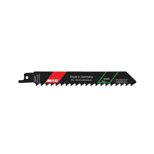 5 Lames scie Sabre CV (pour bois/plexi) Dents fraisées avoyées 150X19X1,2Mm - 6,3mm