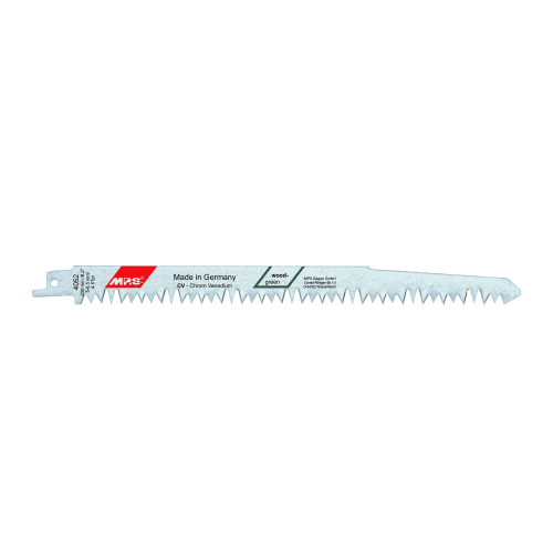 2 Lame scie Sabre CV (pour bois/plexi) dents croisées avoyées 230X19X1.2Mm - 5/6.5mm