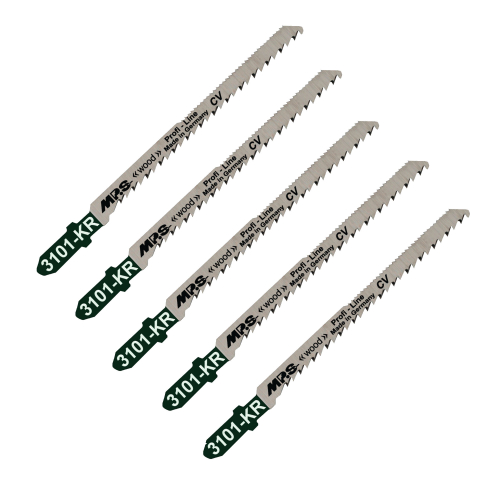 5 Lames scie sauteuse CV (pour bois/plexi) Dents Frais - Crois - Coni 75/100Mm - 2.5mm Chantourner