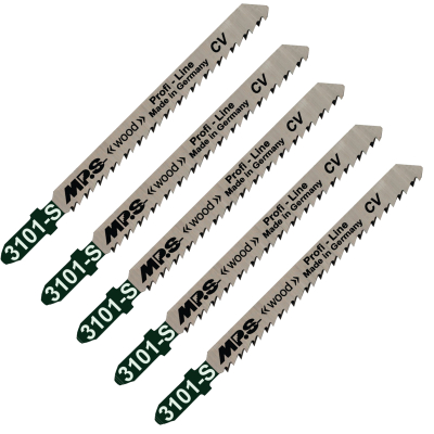 5 Lames scie Sauteuse Extra Forte CV (pour bois/plexi) Dents fraisées