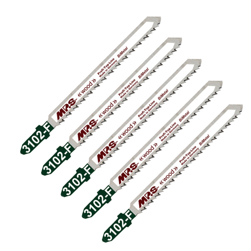 5 Lames scie Sauteuse bois multi Dents fraisées croisées Conique 75/100Mm - 2,5mm