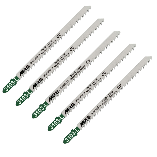 5 Lames scie Sauteuse CV (pour bois/plexi) Dents fraisées croisées Conique 110/132Mm - 4mm