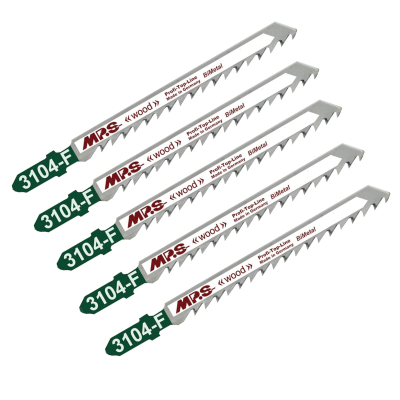 5 Lames scie Sauteuse bois multi Dents affutées croisées avoyées 75/100Mm - 4mm