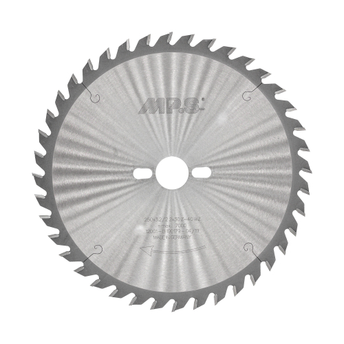 Lame scie Circulaire HM 250X30 Z60 Denture alternée Plastique