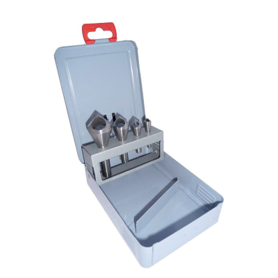 Coffret de 4 fraises a ebavurer avec trous