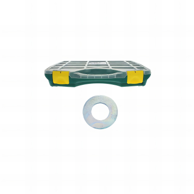 Coffret w 52 rondelle moyenne type m acier zingué blanc- 1103 pc