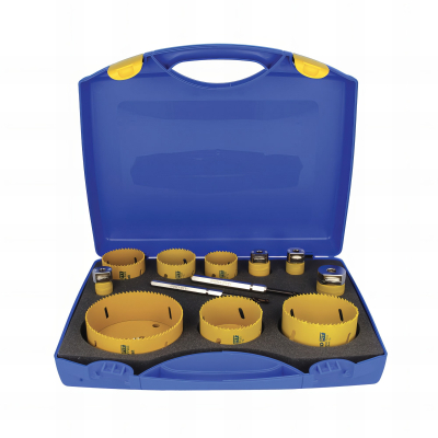 Profit coffret de 10 scies trépan bi-métal plus 22-25-29-35-44-51-57-68-83-105 mm