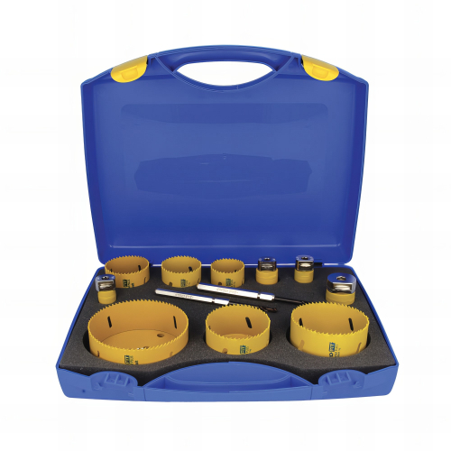 Profit coffret de 10 scies trépan bi-métal plus 22-25-29-35-44-51-57-68-83-105 mm
