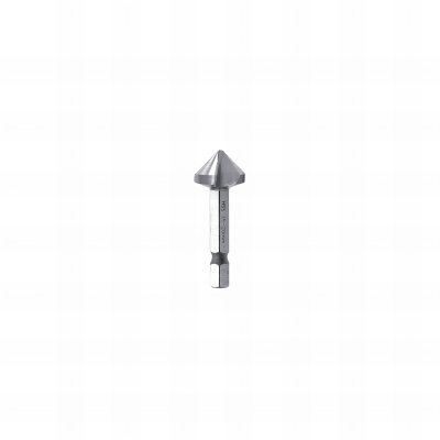 Fraise 3 dents 90° a chanfreiner et noyer queue hexa - diamètre 12.4