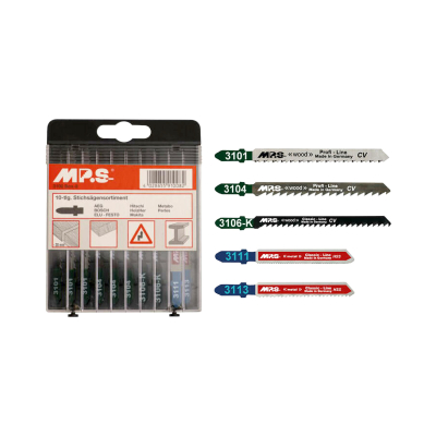 Assortiment de 10 lames de scie - 3101/3-3104/3-3106k/2-3111/1-3113/1