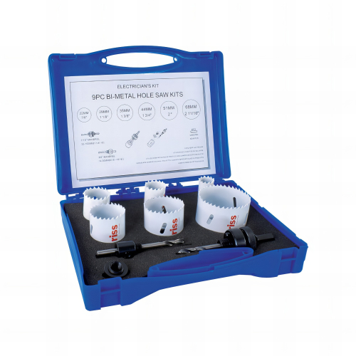 Coffret electricien de scies trepans
