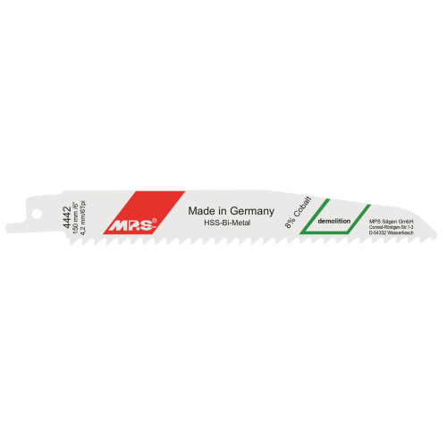 5 lames scie sabre BM dents fraisées avoyées 300x19x1,57mm-1,8/2,5mm