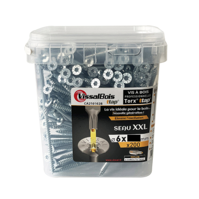 Seau XXL 200 Vis Torx30 Agglo ttap Fp Zinguée 6mm