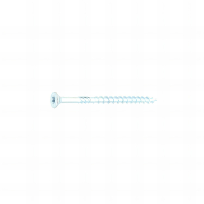 50 Vis Vking tête fraisée Torx zingués blanc - 8,0 mm - (Embout Inclus)