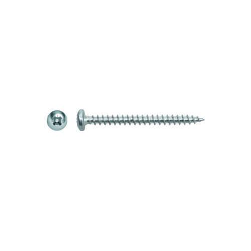 500 vis agglo tête cylindrique pozidriv zingués blanc - Diamètre 4 mm
