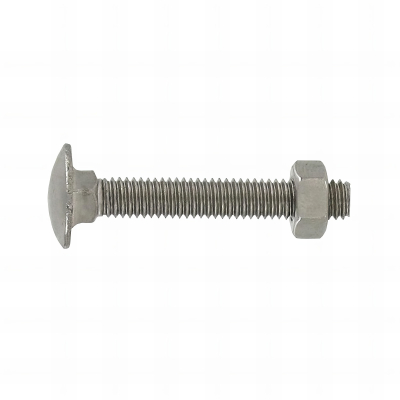 10 Boulons tête ronde collet carré DIN603/555 Inox A2 - diamètre 6 mm