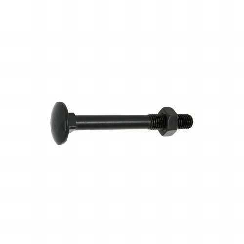 10 Boulons tête ronde collet carré DIN603/555 acier zingués Noir diamètre 6,0 mm
