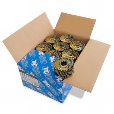 Boîte de 9000 clous à tête plate, annelés en rouleau D. 2,5 x 64 mm - Tacwise - 0427