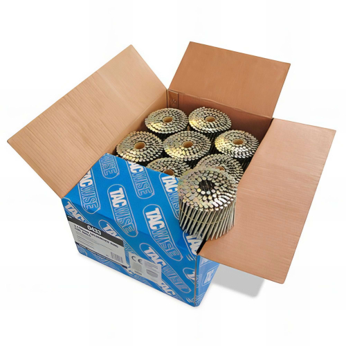 Boîte de 4000 clous à tête plate, annelés extra galvanisés en rouleau D. 3,1 x 90 mm - Tacwise - 0433