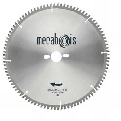 Lame carbure Sidamo de diamètre de 350 mm - 108 dents - Alésage 30 mm - Coupe plastique et métaux non ferreux