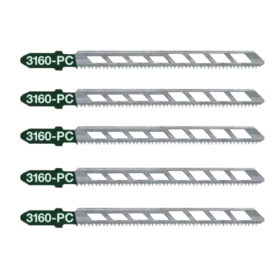 5 Lames scie sauteuse CV (pour bois/plexi) Ajouree affutées croisées Conique 75/100Mm - 2mm