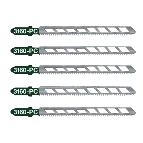 5 Lames scie sauteuse CV (pour bois/plexi) Ajouree affutées croisées Conique 75/100Mm - 2mm