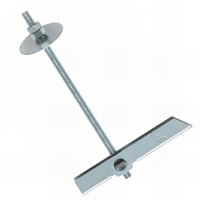 Boîte de 50 chevilles à segment basculant en acier zingué avec tige filetée M6 mm et diamètre de 16 mm