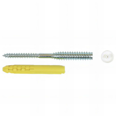 100 Vis et chevilles Top-Roc ING Fixation - Diamètre 6 x L. 150 mm et filet L. 45 mm pour menuiseries PVC