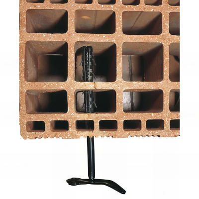 2 Arrêts de volet pour parpaing et brique creuse D. 10 x 250 mm + chev. D. 12x130 mm - Noir