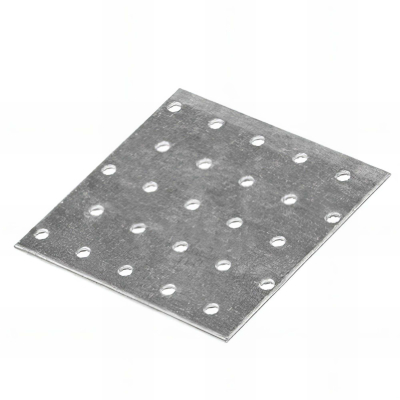 Plaque perforée galvanisée - 100 x 100 x 2,0 mm