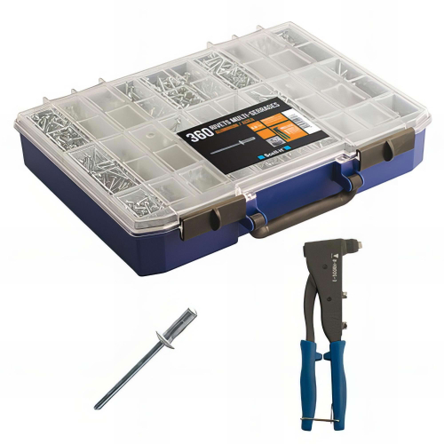 Coffret de 360 rivets multi-serrages avec pince à riveter professionnelle - COF500 - Scell-it