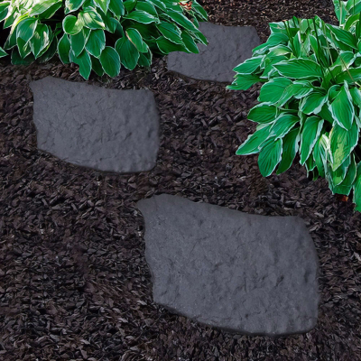 Pas japonais 58 x 39 cm, gris, caoutchouc