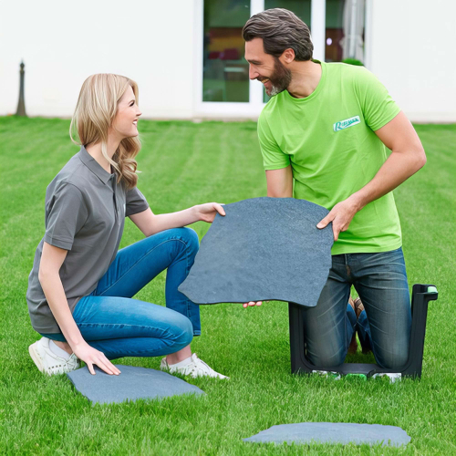 Pas japonais 58 x 39 cm, gris, caoutchouc